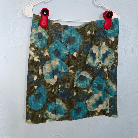 Women’s Size 8 Anthropologie(Postmark Calabria) Corduroy Floral Mini Skirt - Picture 3 of 5